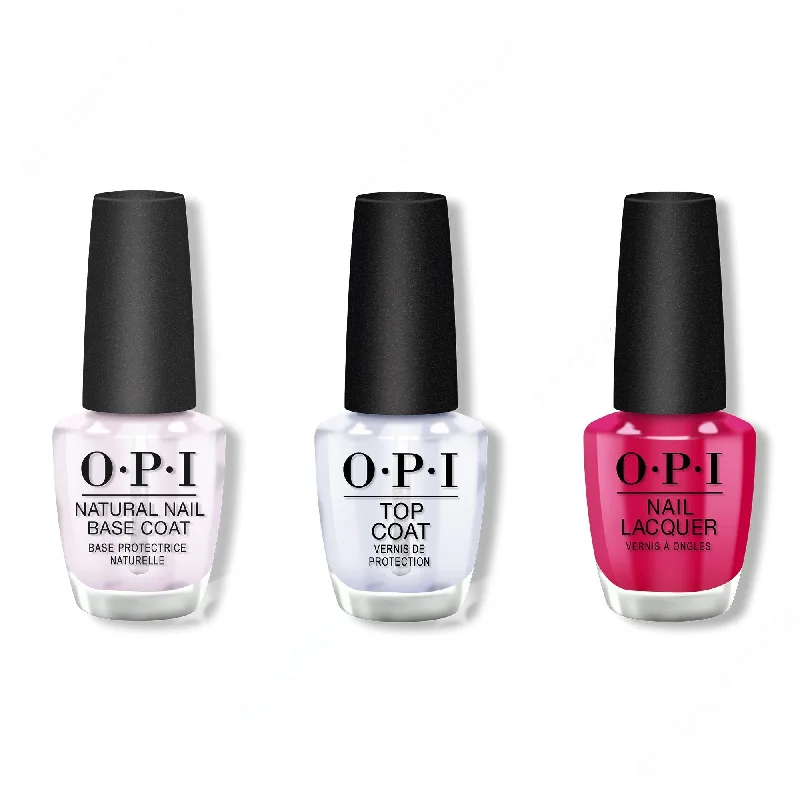 nail polish Valentine’s Day-OPI - Nail Lacquer Combo - Base, Top & Toying With Trouble 0.5 oz - #NLHRK09