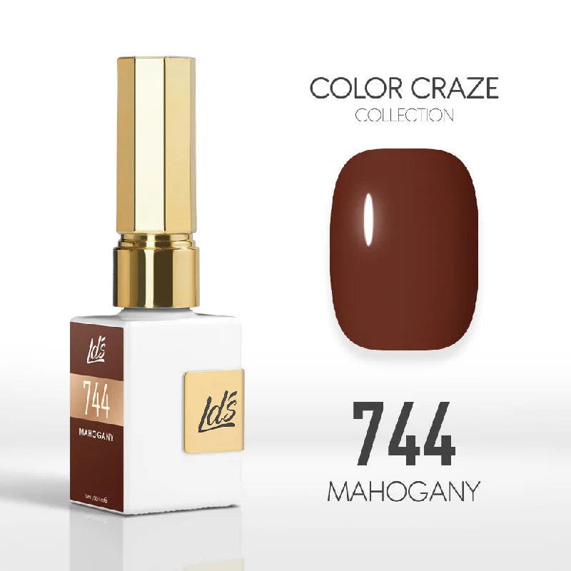 nail polish safe for pregnancy-LDS Color Craze Gel Nail Polish - 744 Mahogany - 0.5oz