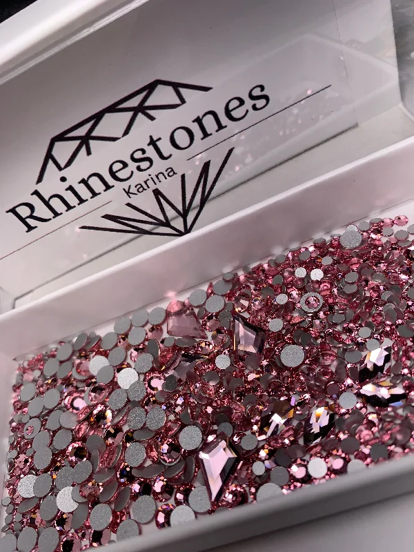 Nail rhinestone glue recommendations-Light pink variety box