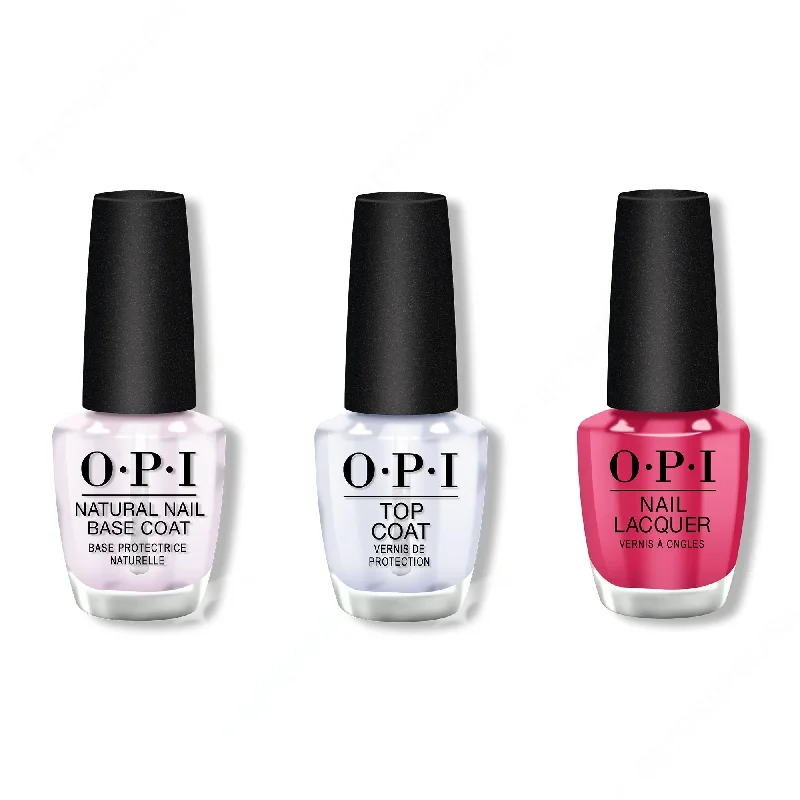 nail polish discounts-OPI - Nail Lacquer Combo - Base, Top & She's a Bad Muffuletta! 0.5 oz - #NLN56