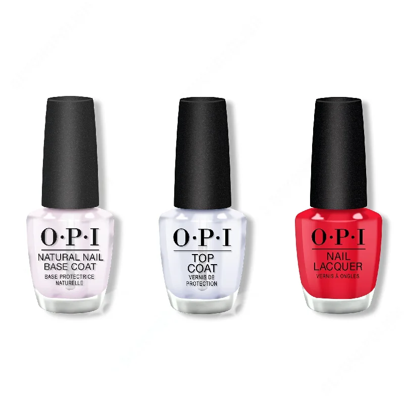 nail polish low odor-OPI - Nail Lacquer Combo - Base, Top & We Seafood and Eat It 0.5 oz - #NLL20