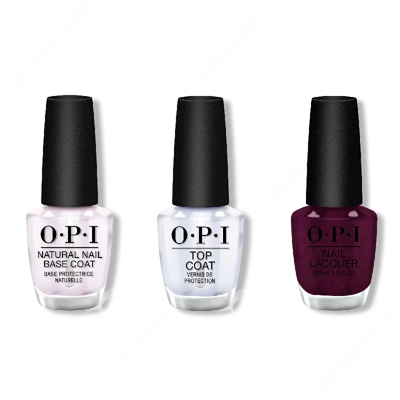 nail polish sunburst-OPI - Nail Lacquer Combo - Base, Top & Boys Be Thistle-ing At Me 0.5 oz - #NLU17