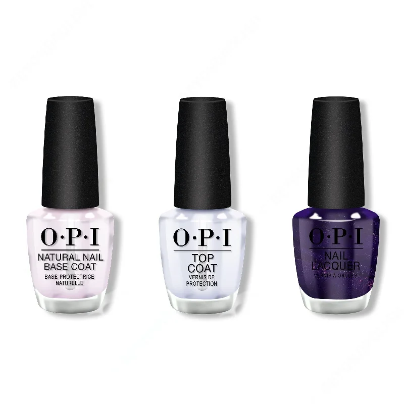 nail polish Halloween ideas-OPI - Nail Lacquer Combo - Base, Top & Turn On the Northern Lights! 0.5 oz - #NLI57