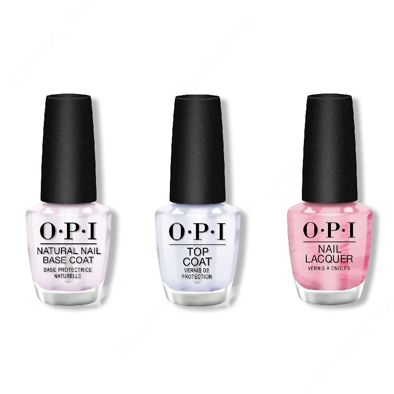 nail polish sunset gradient-OPI - Nail Lacquer Combo - Base, Top & Aphrodite's Pink Nightie 0.5 oz - #NLG01