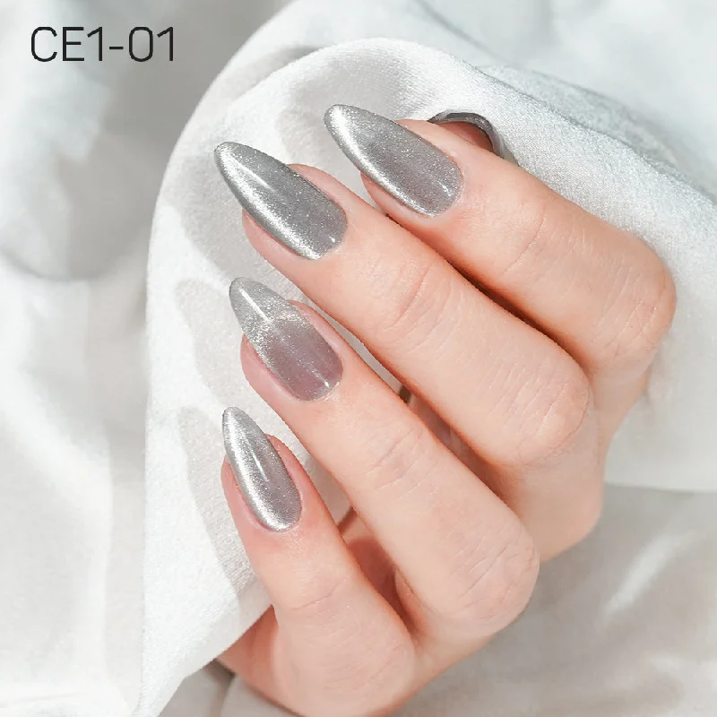 Nail art decoration at home-LAVIS Cat Eyes CE1 - 01 - Gel Polish 0.5 oz - Cozy Cashmere Collection