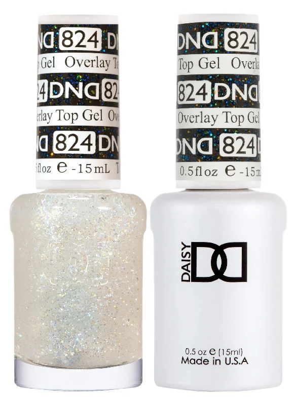 nail polish thunder gray-DND 824 Overlay Top Gel Duo