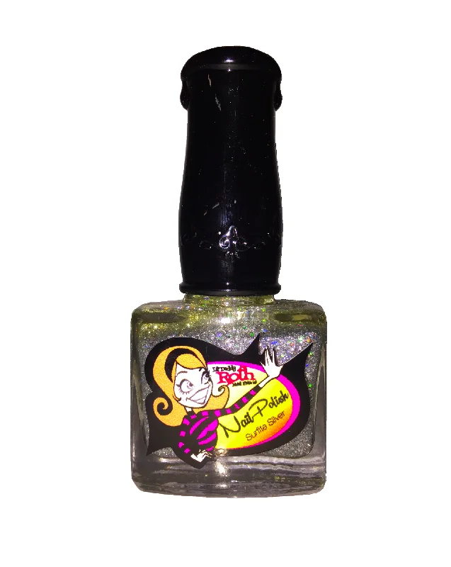 nail polish caramel swirl-Surfite Silver Nail Polish