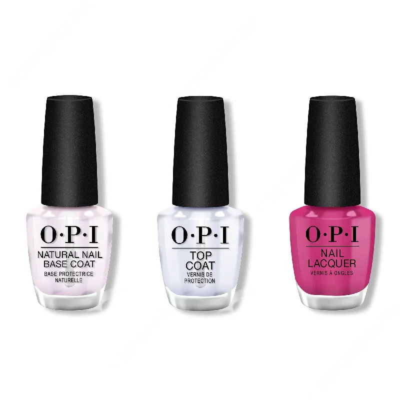 nail polish soak off-OPI - Nail Lacquer Combo - Base, Top & Telenovela Me About It 0.5 oz - #NLM91