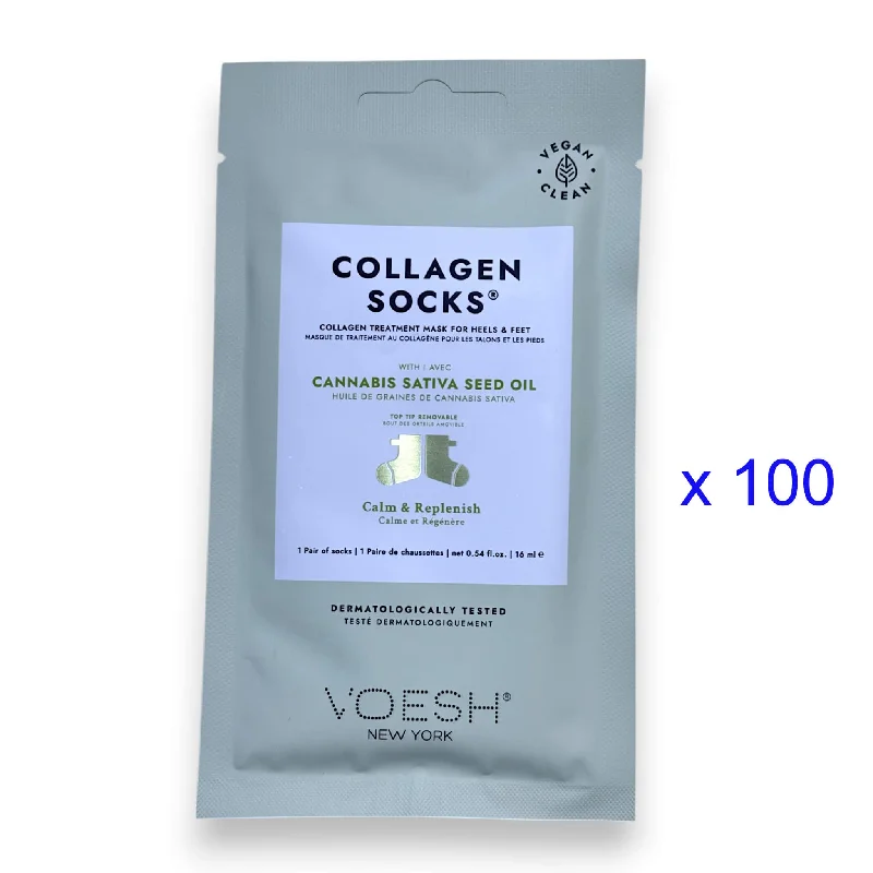 nail repair for daily wear-VOESH Collagen Socks - Mint - Botanical Extracts (Pack of 100)