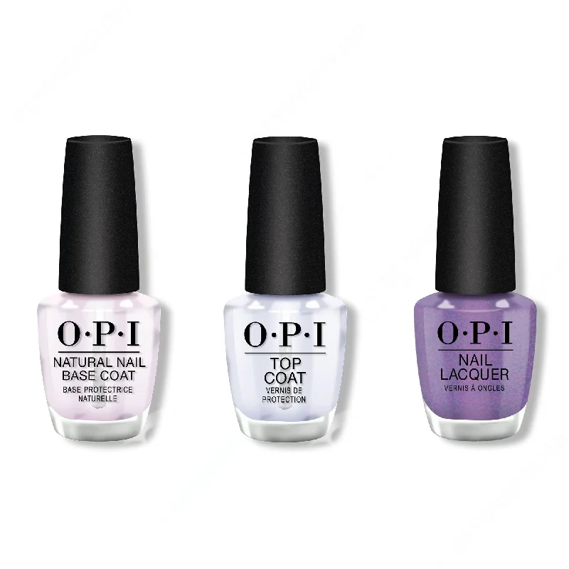 nail polish drying time-OPI - Nail Lacquer Combo - Base, Top & Leonardo’s Model Color 0.5 oz - #NLMI11