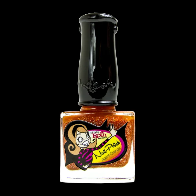 nail polish chocolate brown-Agent Orange Nail Polish