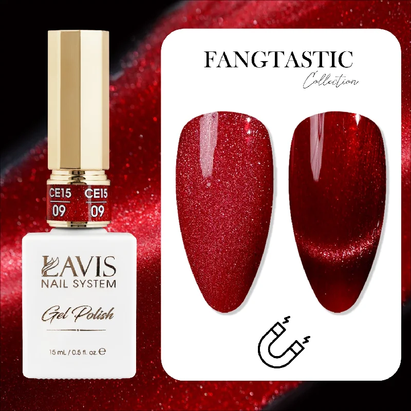 Nail art decoration long-lasting-LAVIS Cat Eyes CE15 - 09 - Gel Polish 0.5 oz - Fangtastic Collection