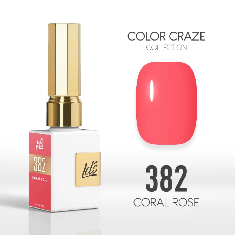 nail polish cottagecore-LDS Color Craze Gel Nail Polish - 382 Coral Rose - 0.5oz