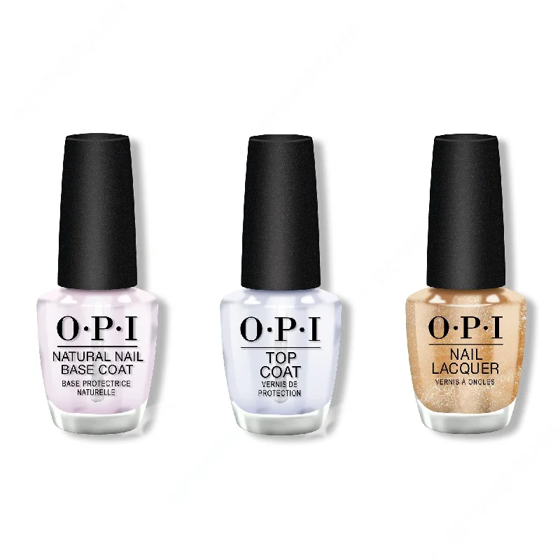 nail polish winter trends-OPI - Nail Lacquer Combo - Base, Top & Up Front & Personal 0.5 oz - #NLB33