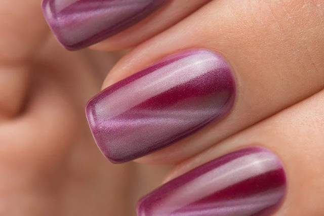 nail polish lavender shade-Rose of Sharon (magnetic gel)