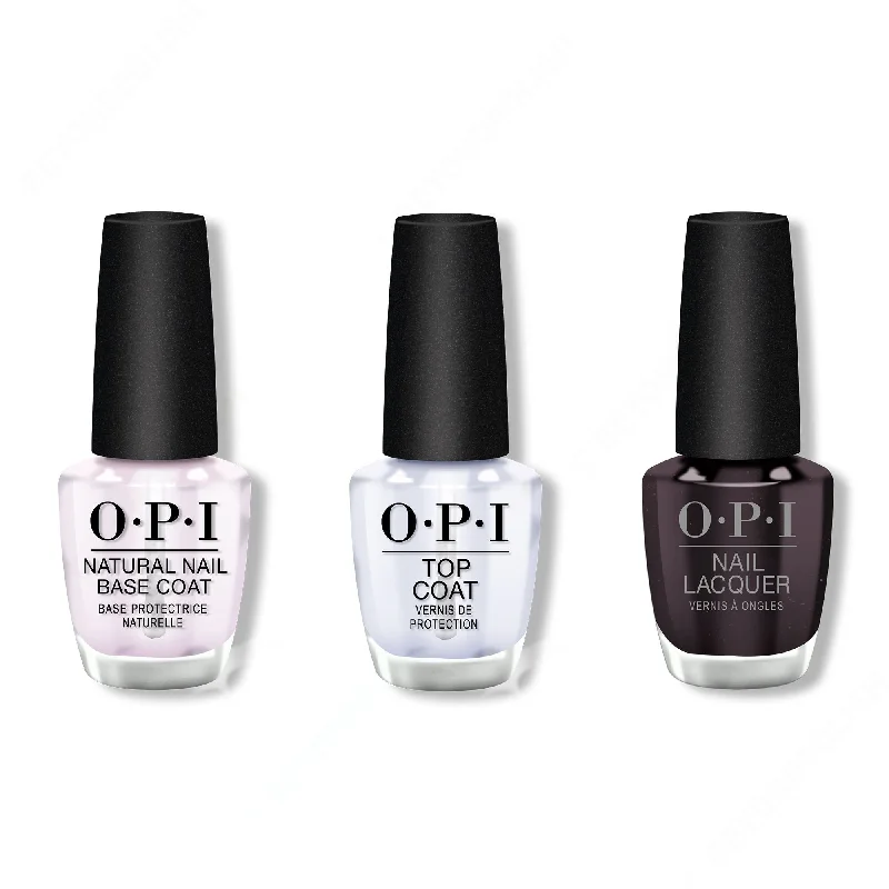 nail polish galaxy swirl-OPI - Nail Lacquer Combo - Base, Top & Black Cherry Chutney 0.5 oz - #NLI43