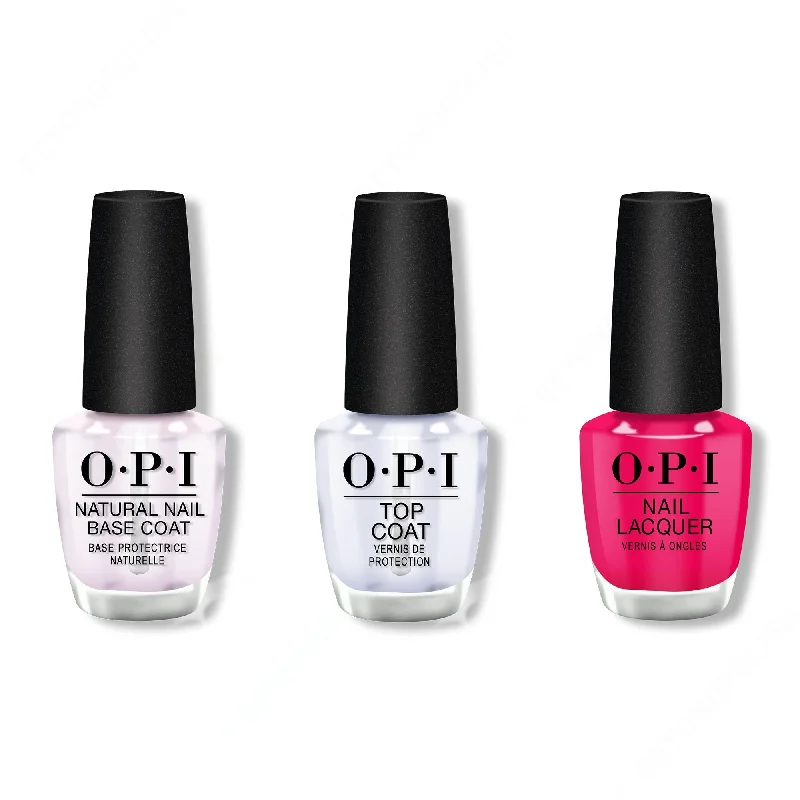 nail polish remover pads-OPI - Nail Lacquer Combo - Base, Top & That's Berry Daring 0.5 oz - #NLB36