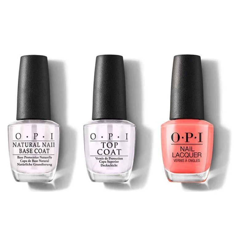 nail polish glow in dark-OPI - Nail Lacquer Combo - Base, Top & Orange You a Rock Star? 0.5 oz - #NLN71