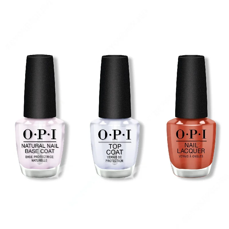 nail polish sun motifs-OPI - Nail Lacquer Combo - Base, Top & It's a Piazza Cake 0.5 oz - #NLV26