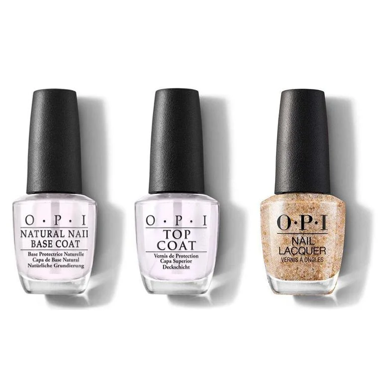 nail polish brushes-OPI - Nail Lacquer Combo - Base, Top & This Changes Everything 0.5 oz - #NLC75