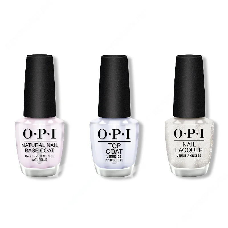 nail polish lavender shade-OPI - Nail Lacquer Combo - Base, Top & Happy Anniversary! 0.5 oz - #NLA36