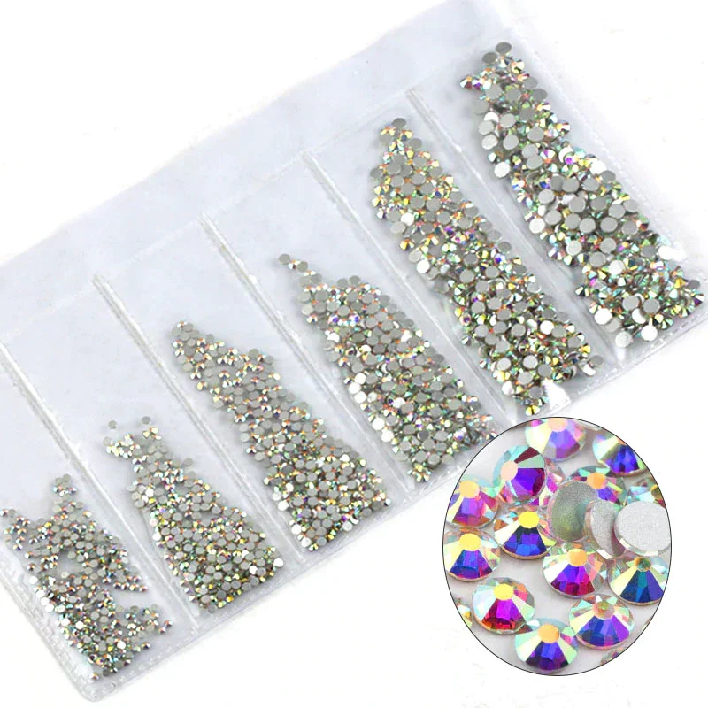 Nail rhinestone care tips-AB Crystal Rhinestones Pack