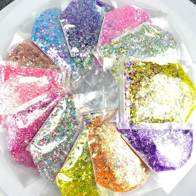 Nail art decoration prom-Bright mixed BTF Gorgeous demon series chunky glitters for ornament all festivals,cosmetic as nail art,lipsticks,eye shadow etc