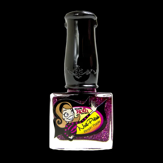 nail polish midnight black-Pimpin' Purple Nail Polish