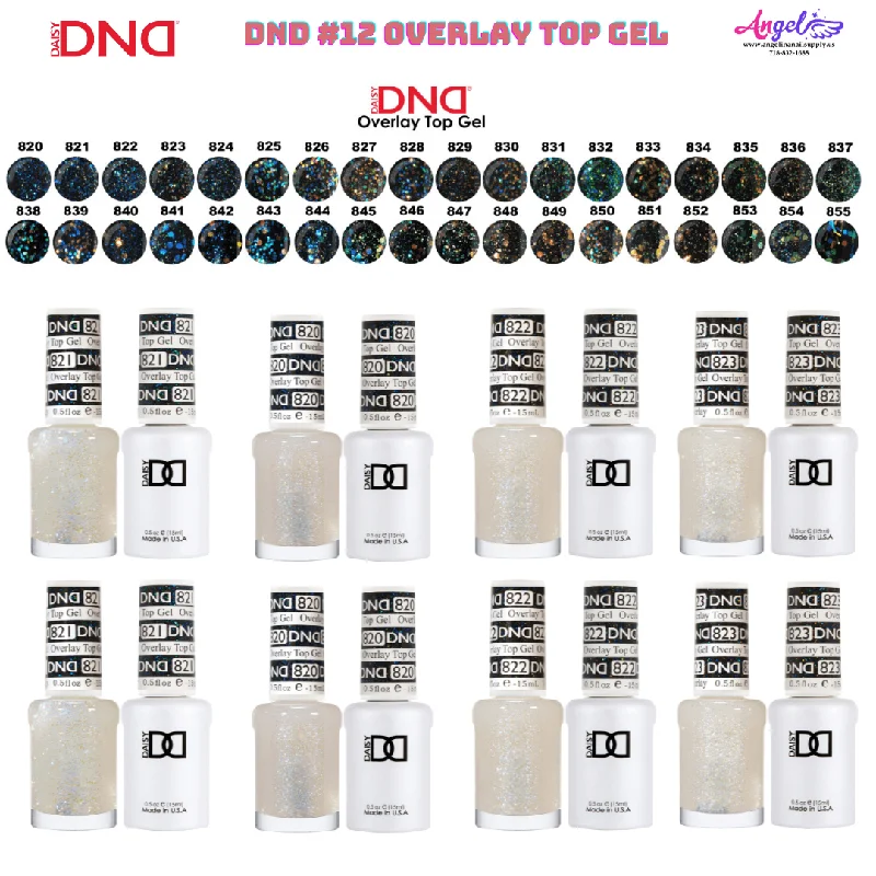 nail polish heart shapes-DND12 Overlay Top Gel Collection #12 (Full Set 36 Colors #820 - #855)