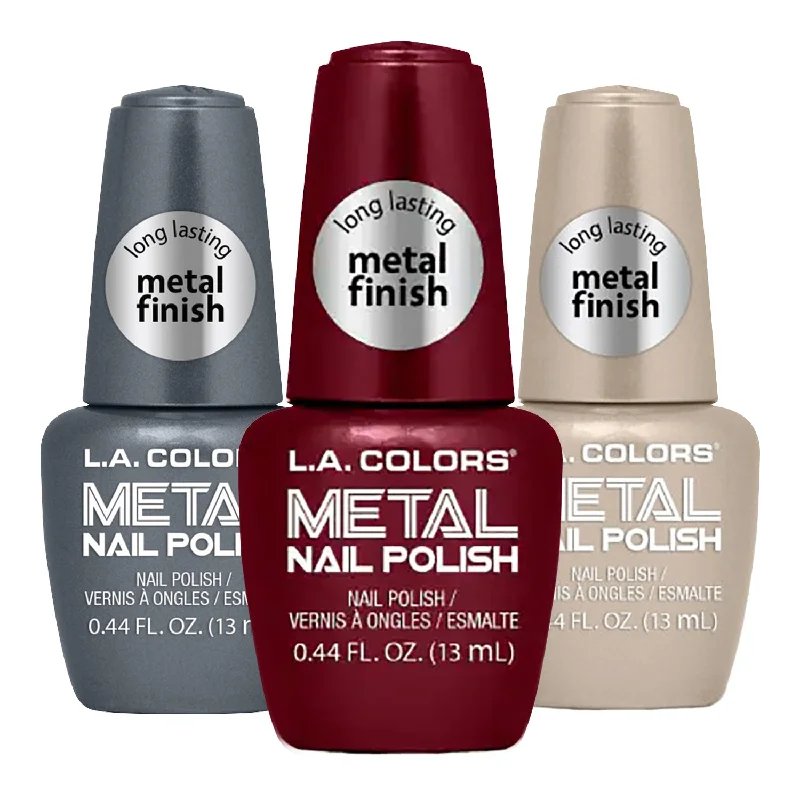 nail polish sun motifs-LA Colors Long Lasting Metal Finish Nail Polish 0.44oz