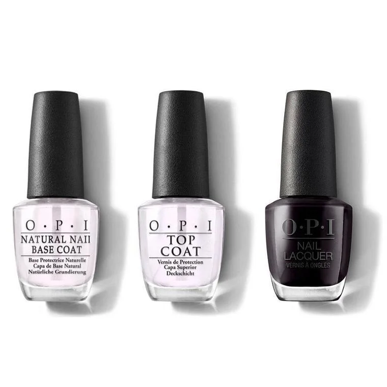 nail polish online shopping-OPI - Nail Lacquer Combo - Base, Top & Shh It's Top Secret! 0.5 oz - #NLW61