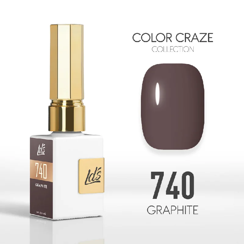 nail polish dark tones-LDS Color Craze Gel Nail Polish - 740 Graphite - 0.5oz