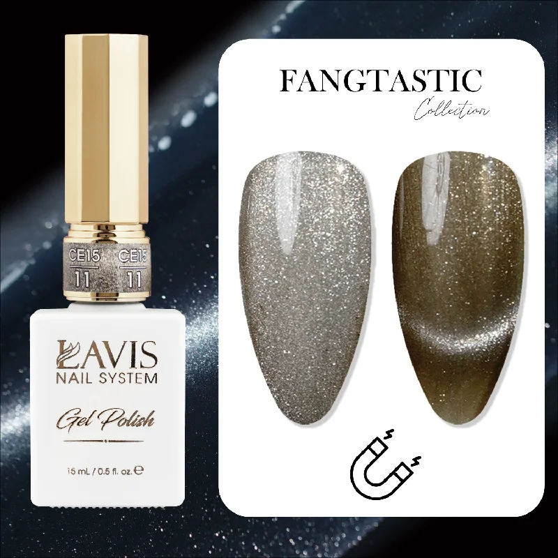 Nail art decoration removable-LAVIS Cat Eyes CE15 - 11 - Gel Polish 0.5 oz - Fangtastic Collection