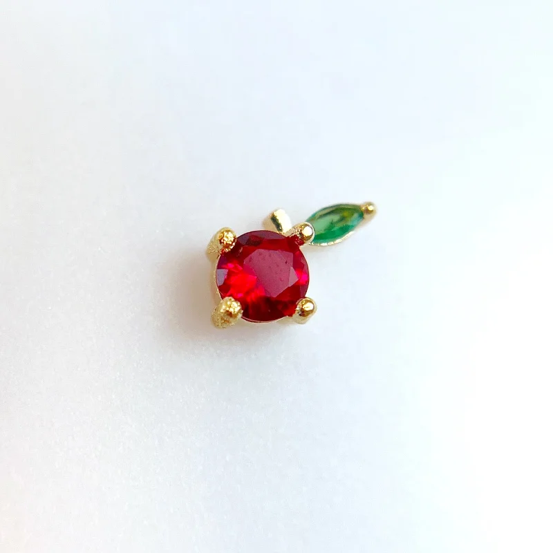 Nail rhinestone modern twist-Apple Fruit Charm