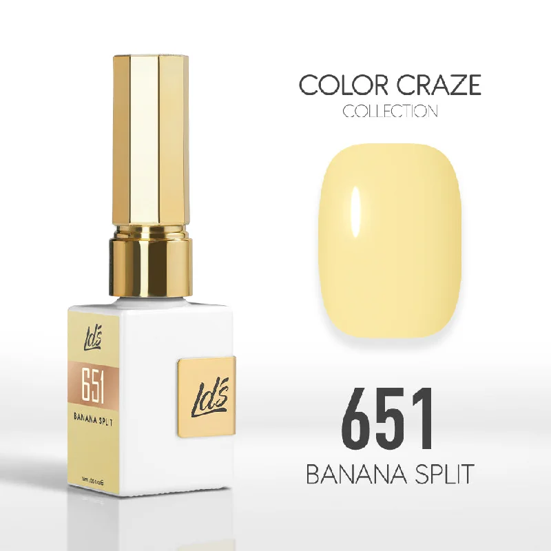 nail polish neutral tones-LDS Color Craze Gel Nail Polish - 651 Banana Split - 0.5oz