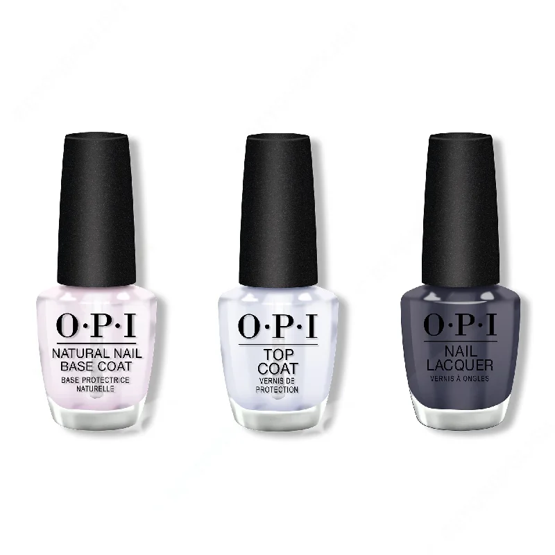 nail polish zebra stripes-OPI - Nail Lacquer Combo - Base, Top & Less is Norse 0.5 oz - #NLI59