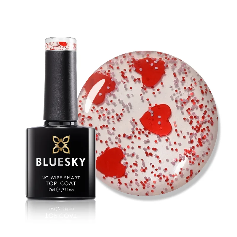 nail polish midnight toast-Basics | No Wipe Smart Top Coat - Queen Of Hearts