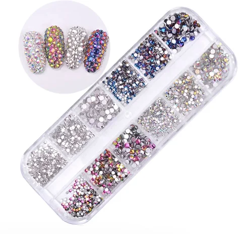 Nail rhinestone creative ideas-Crystal Nail Art Rhinestones Decoration