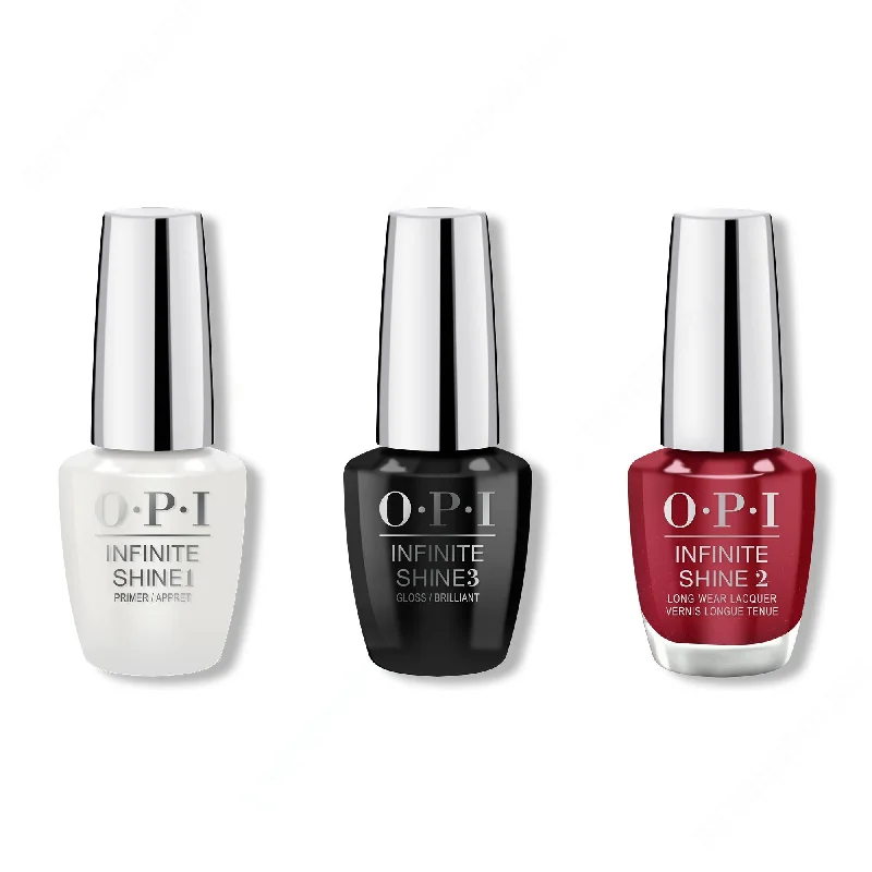 nail polish midnight toast-OPI - Infinite Shine Combo - Base, Top & OPI Red - #ISLL72