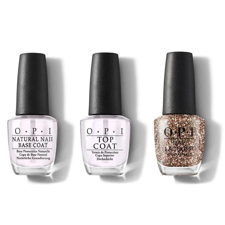 nail polish sparkle top-OPI - Nail Lacquer Combo - Base, Top & I Pull The Strings 0.5 oz - #NLHRK15