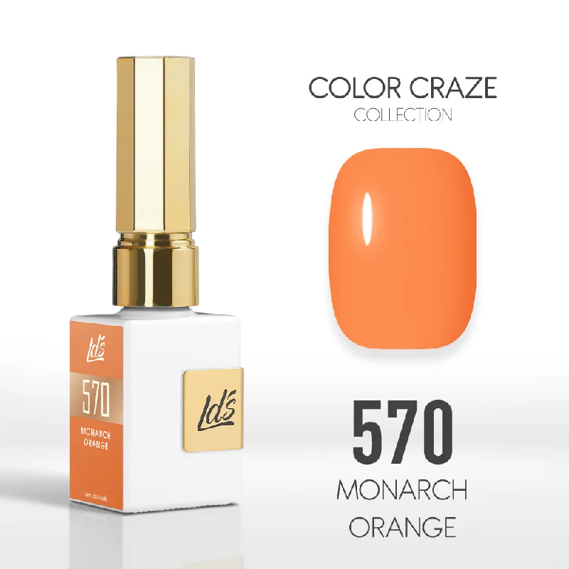 nail polish sun motifs-LDS Color Craze Gel Nail Polish - 570 Monarch Orange - 0.5oz