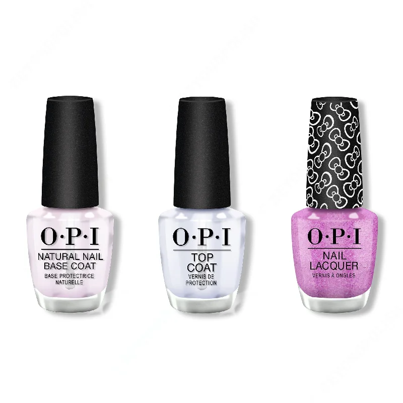 nail polish leopard spots-OPI - Nail Lacquer Combo - Base, Top & Let's Celebrate! 0.5 oz - #HRL03