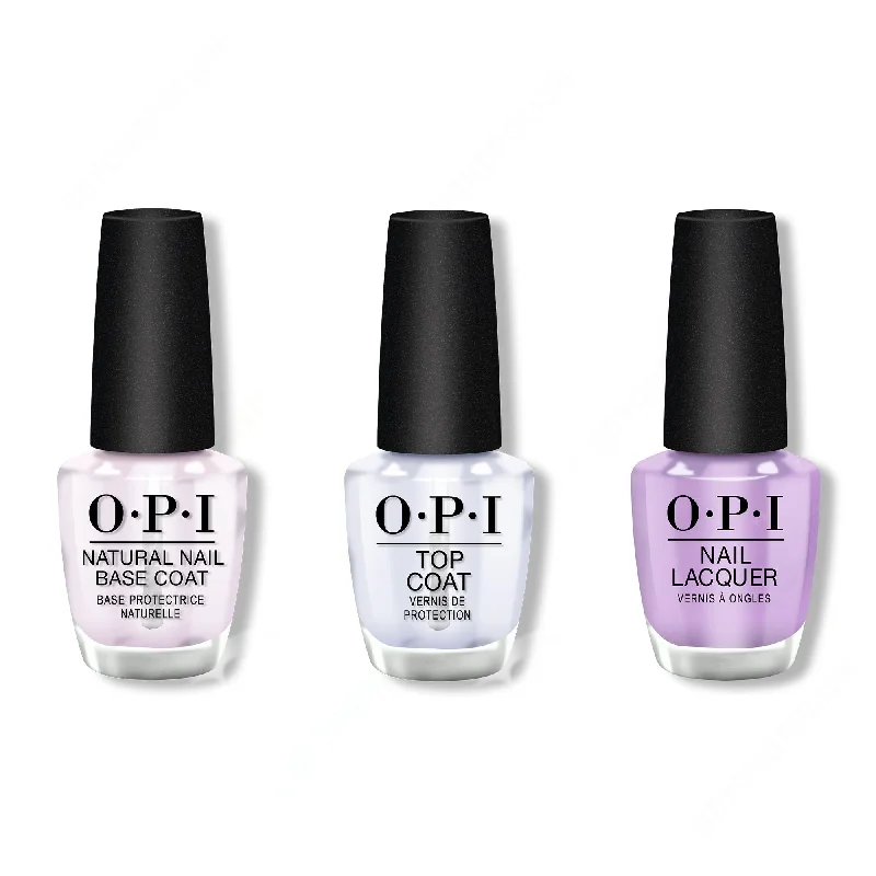 nail polish hot pink-OPI - Nail Lacquer Combo - Base, Top & Do You Lilac It? 0.5 oz - #NLB29