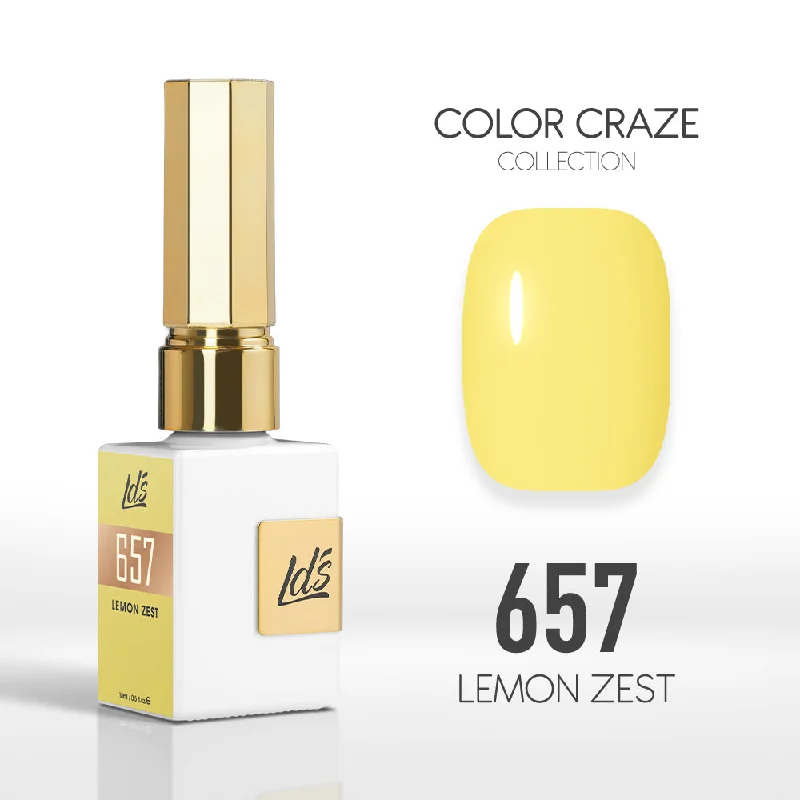 nail polish sample packs-LDS Color Craze Gel Nail Polish - 657 Lemon Zest - 0.5oz