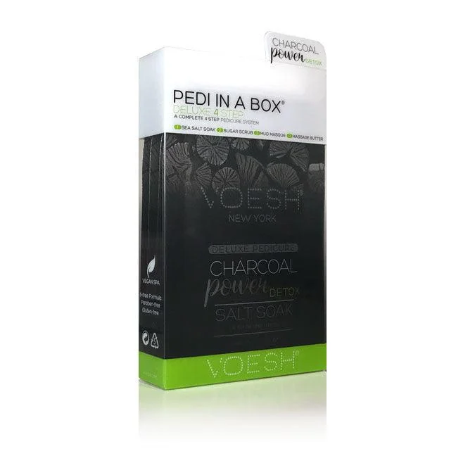 nail repair with nail treatment oil-VOESH Pedi In A Box Deluxe 4 Step | CHARCOAL POWER DETOX