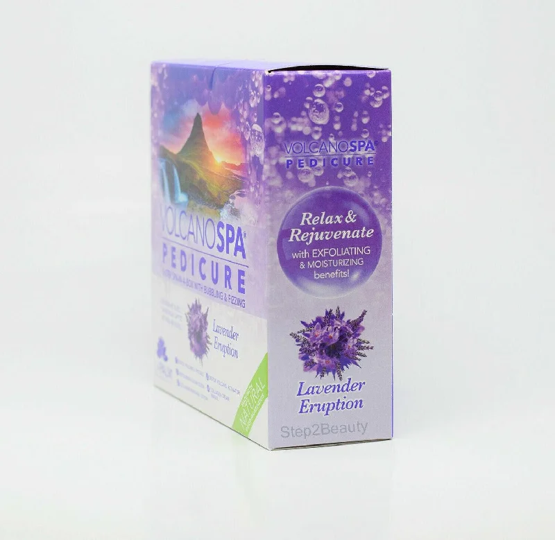 nail repair with nail repair finish coat-Lapalm Volcano Spa Pedicure 5-Step in A Box Kit - Lavender Eruption