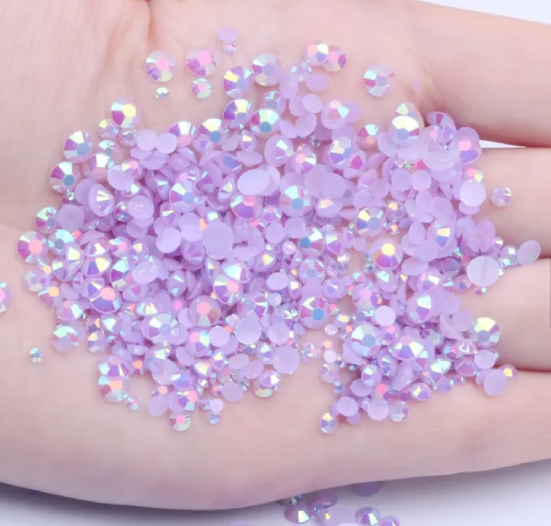 Nail rhinestone non-toxic-Lavender - AB Jelly Rhinestones