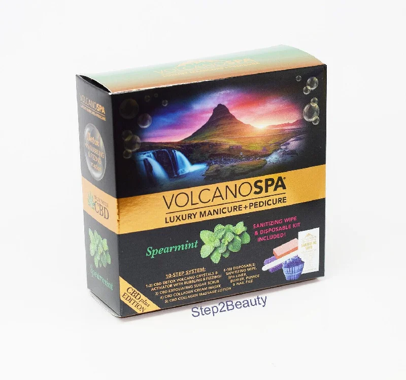 nail repair with nail repair healing coat-Lapalm Volcano Spa Pedicure 5-Step in A Box Kit - Spearmint