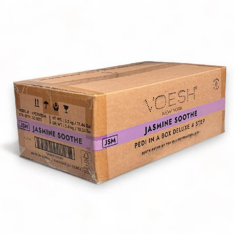 nail repair with nail repair therapy-VOESH Pedi In A Box Deluxe 4 Step | JASMINE SOOTHE (Box of 50 Sets)