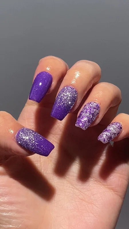 nail repair for teachers-Purple Galaxy